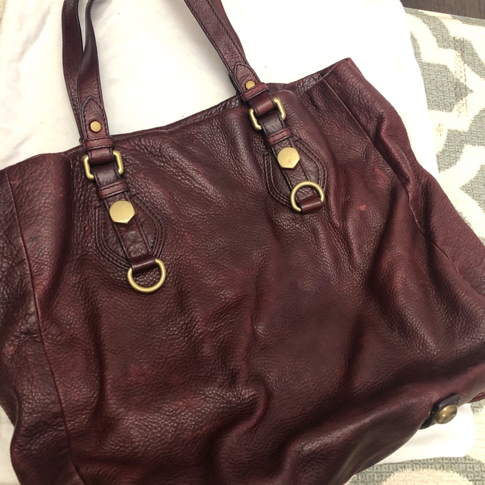 Marc Jacobs Wine Leather Tote